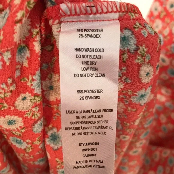 NWOT Orange & Blue Floral Tiered Maxi Dress - Picture 13 of 14